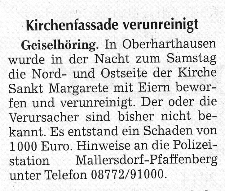 Eier an Kirche