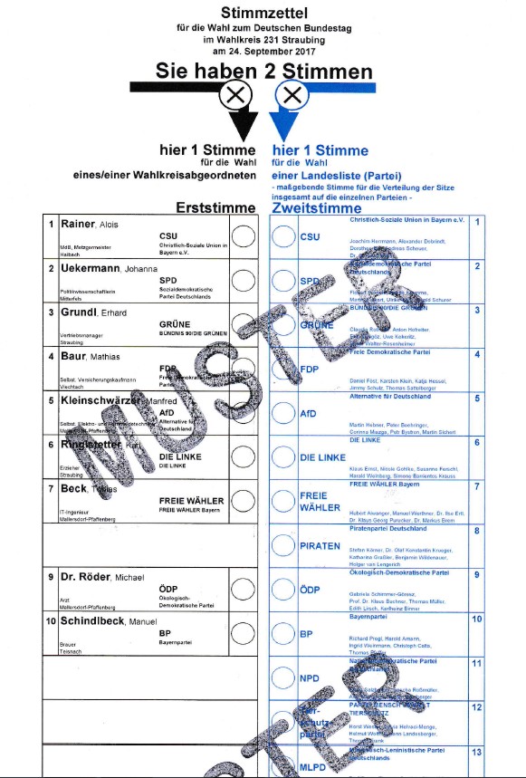 Musterstimmzettel