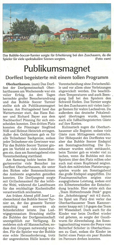 Zeitungsbericht