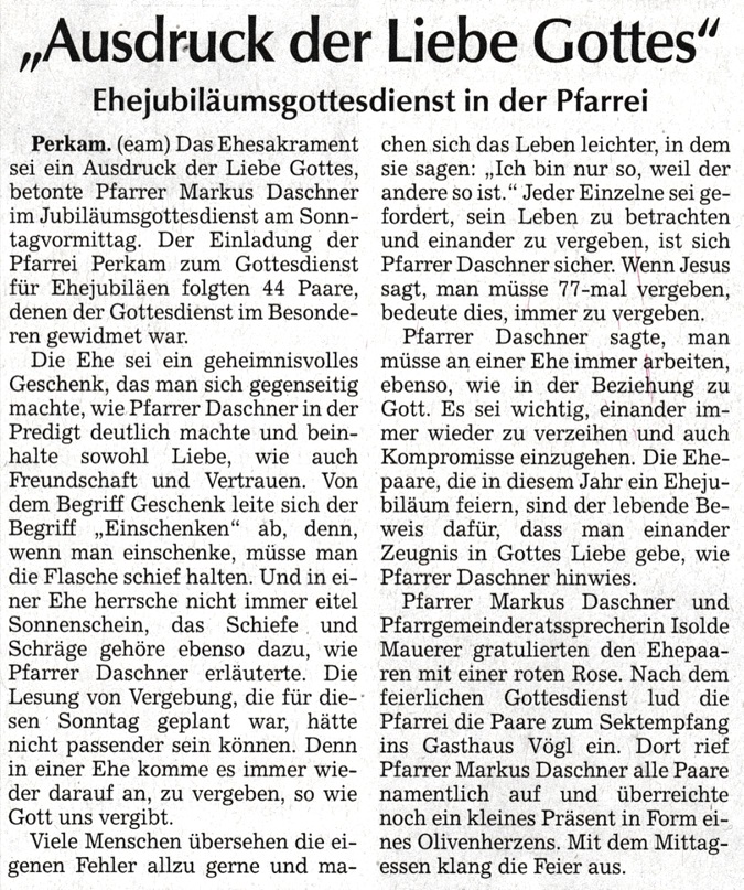 Hochzeitsjubiläen
