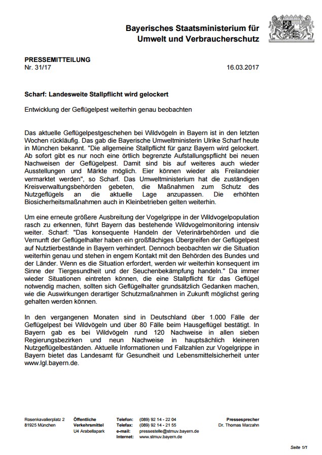 Stallpflicht