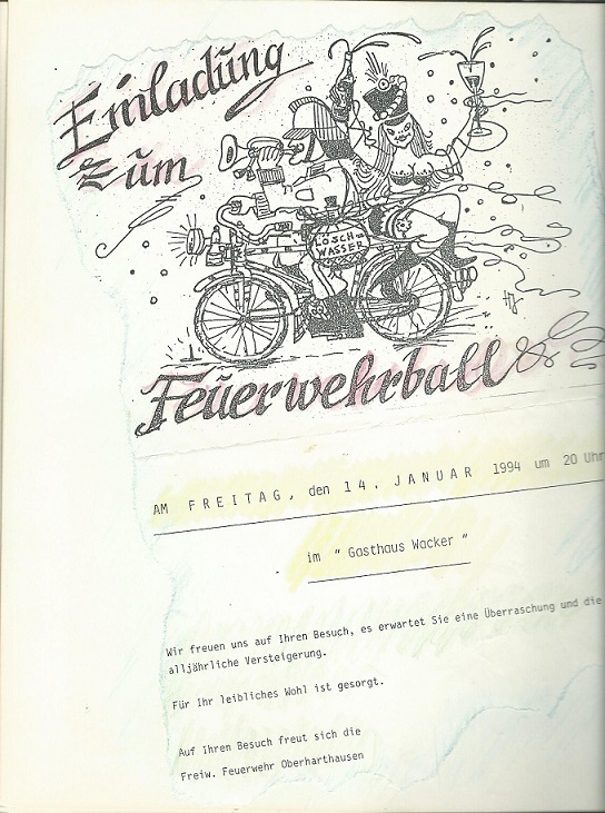 1994 Einladung FFW-Ball
