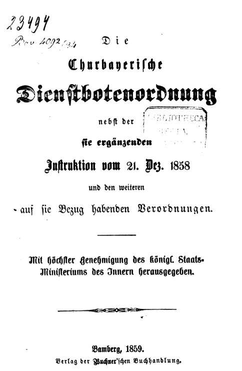 Dienstbotenverordnung