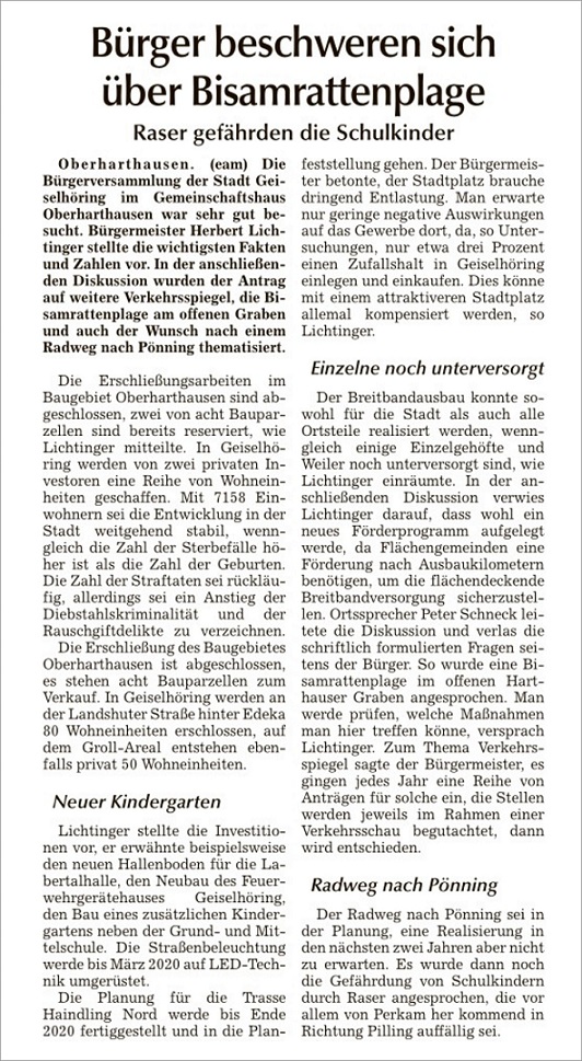 Bürgerversammlung 7.11.2019