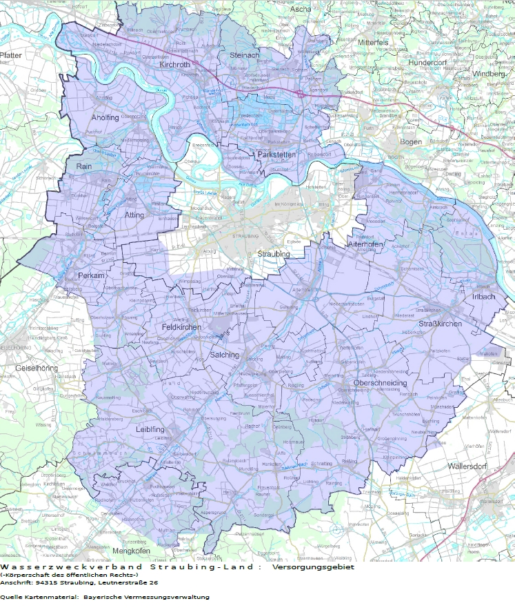 Zweckverband Straubing Land Versorgungsgebiet