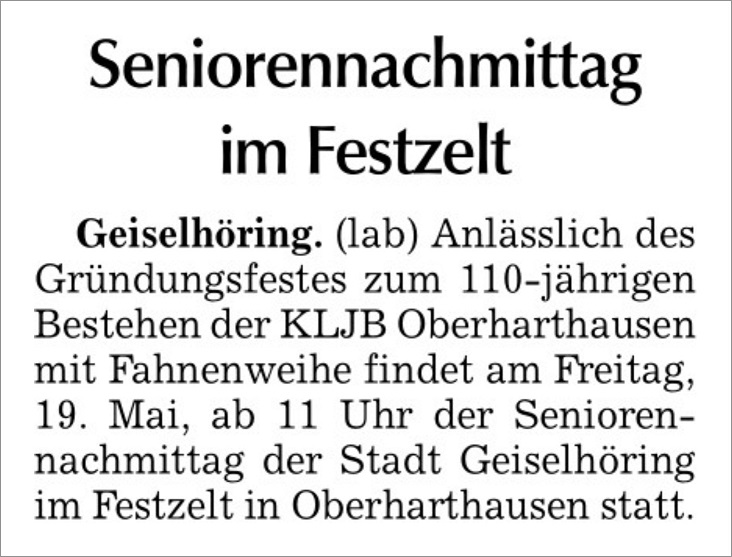Seniorennachmittag