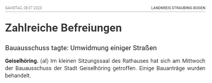 Umwidmung 1