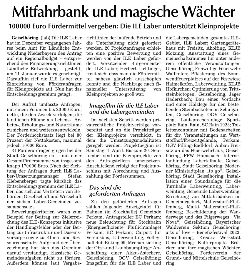Zeitungsartikel 21.3.2023