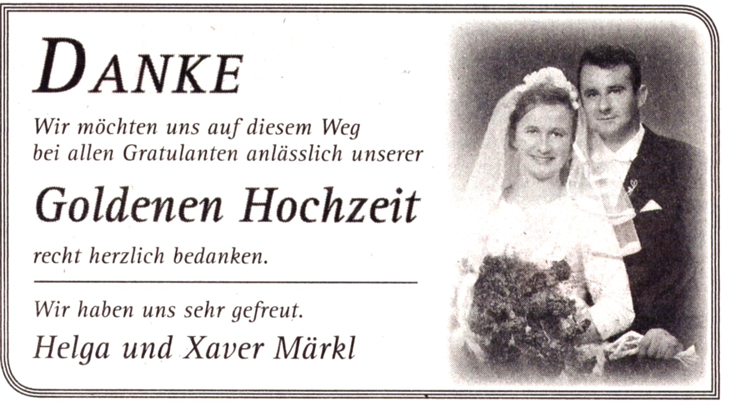 Goldene Hochzeit Märkl