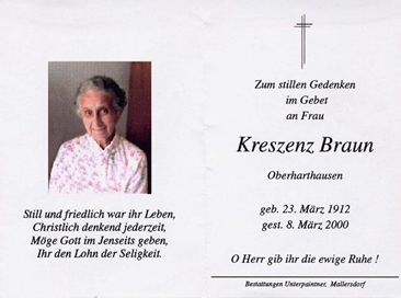 Sterbebild Mutter