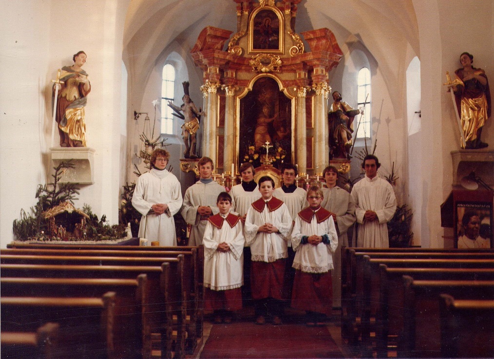 1980 Ministranten Abschied Pfarrer Zirngibl