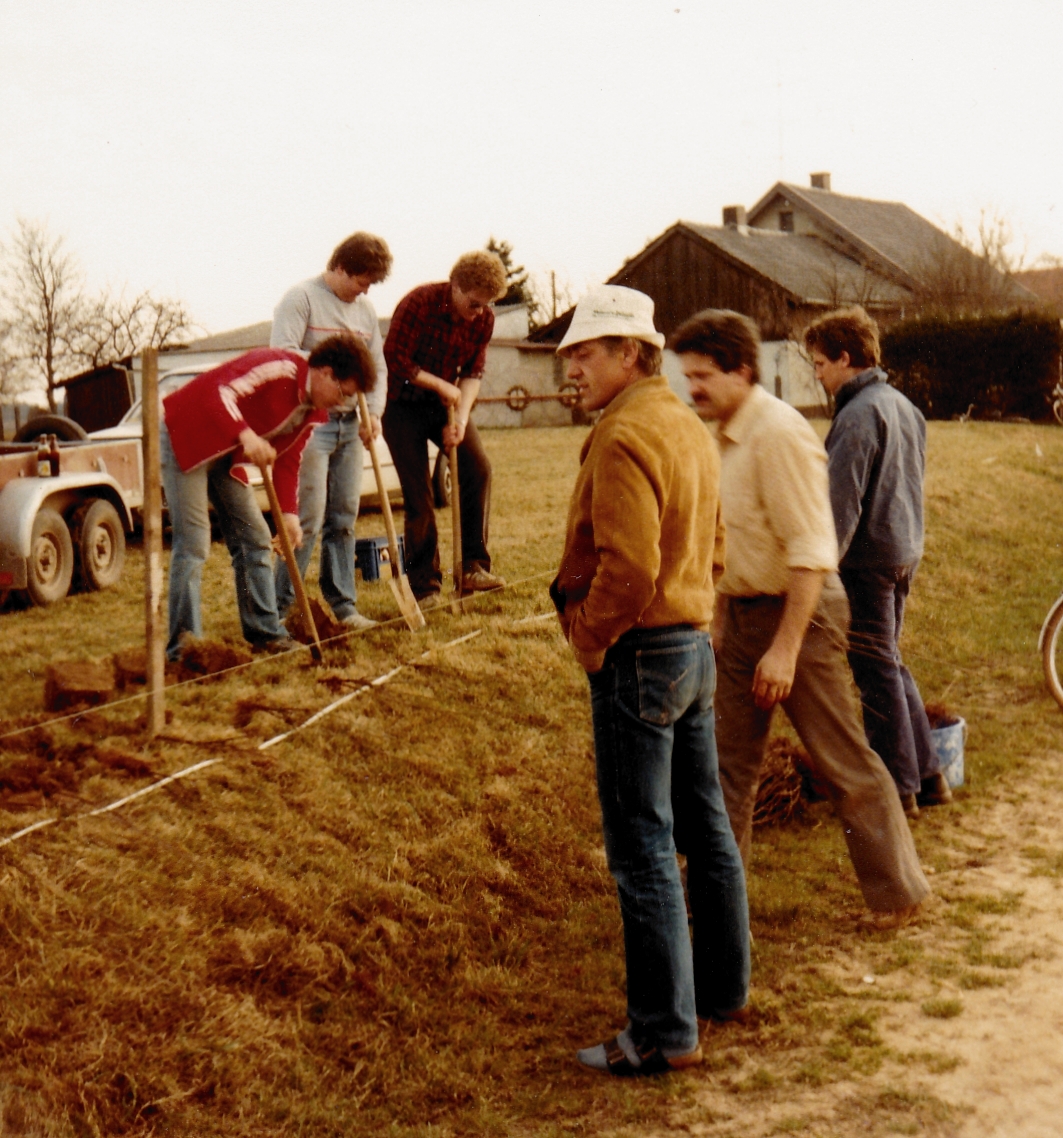 Hecke Sportplatz setzen 2