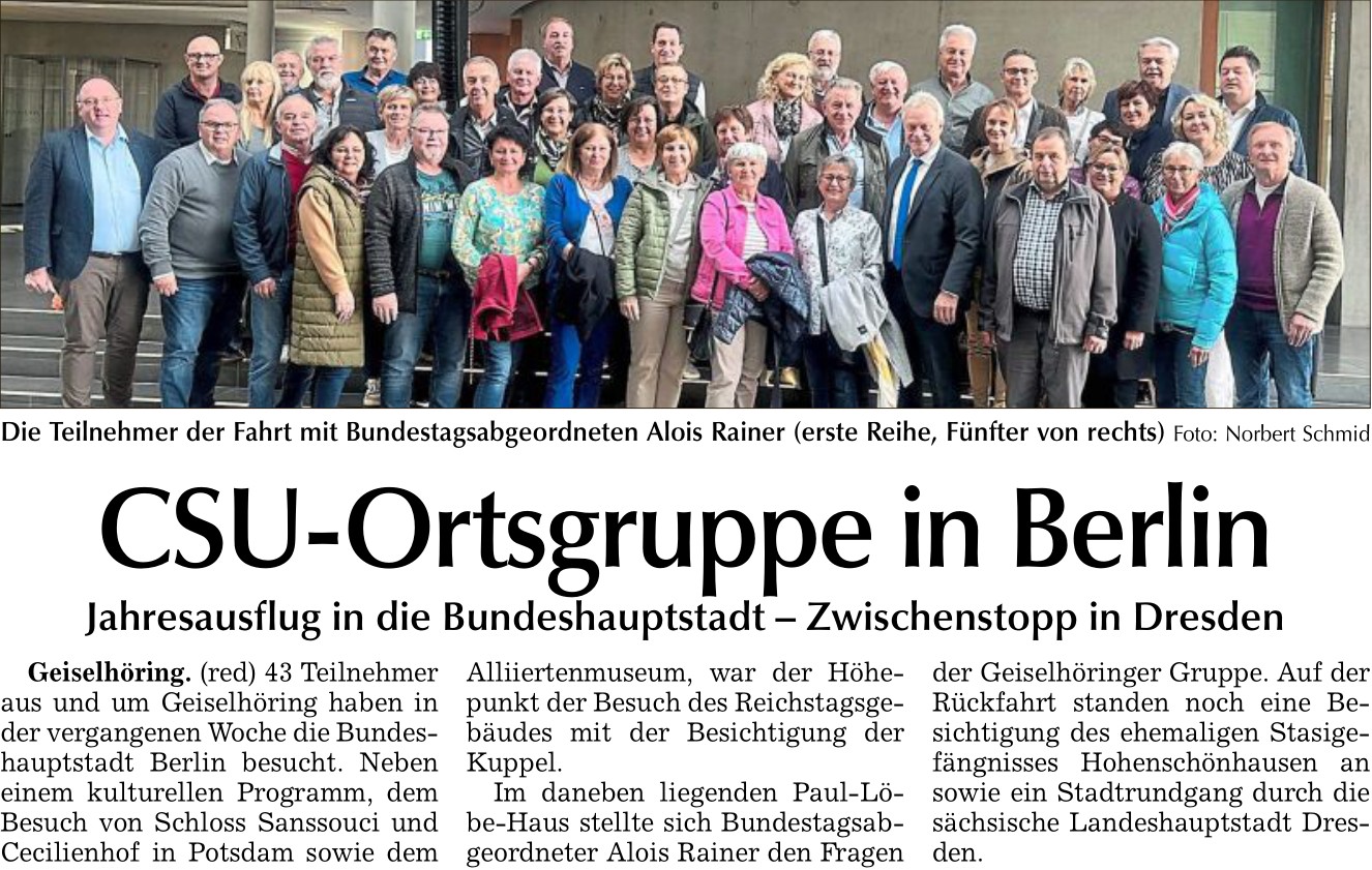 Oberharthausener in Berlin im Oktober