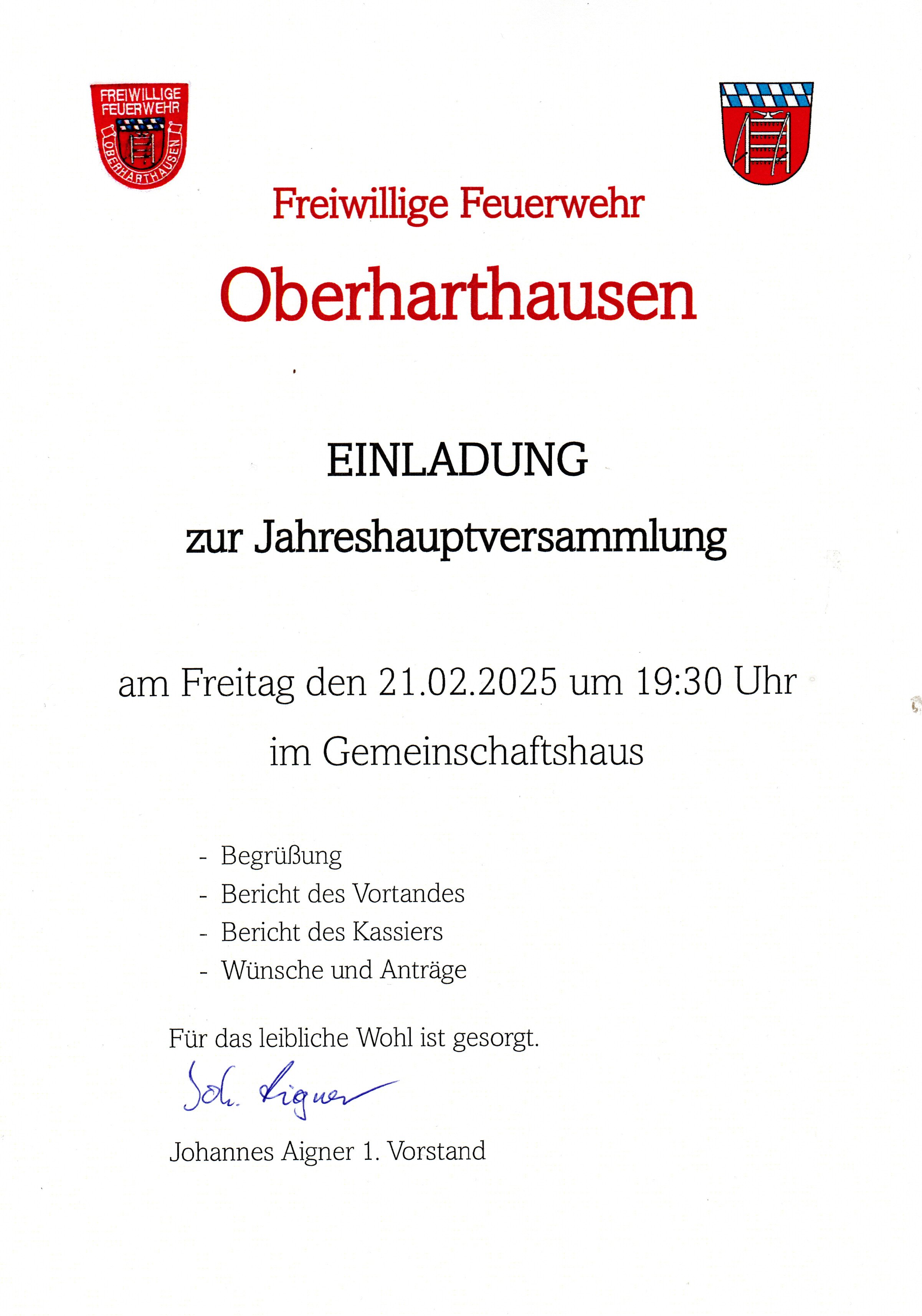 Feuerwehrversammlung