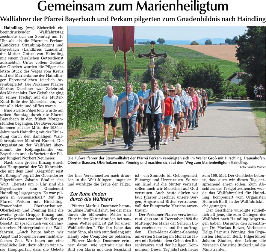 ePaper Mediengruppe Attenkofer 09.07.2025 LAB Gemeinsam zum Marienheiligtum