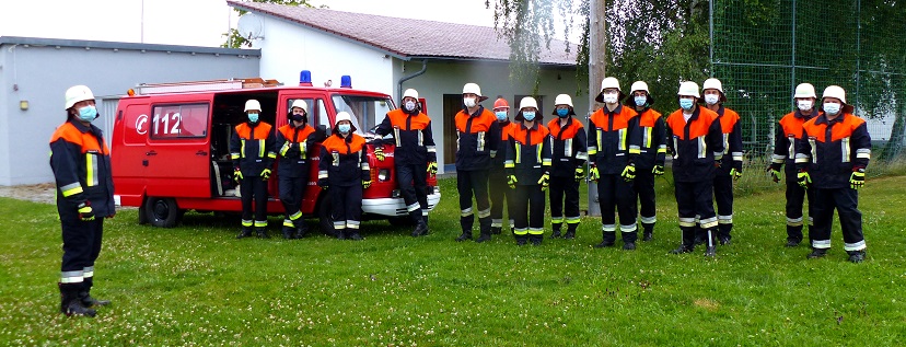 Gruppenbild Feuerwehrübung 16. Juli 2020