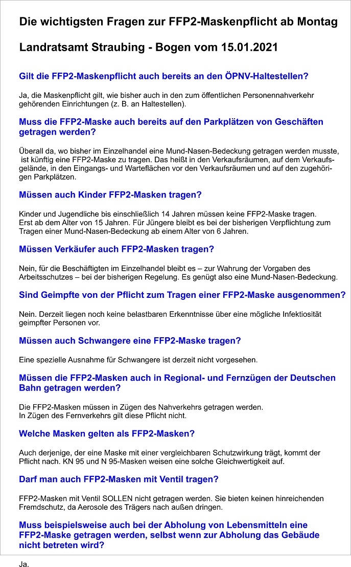 Regeln FFP2 Mundschutz