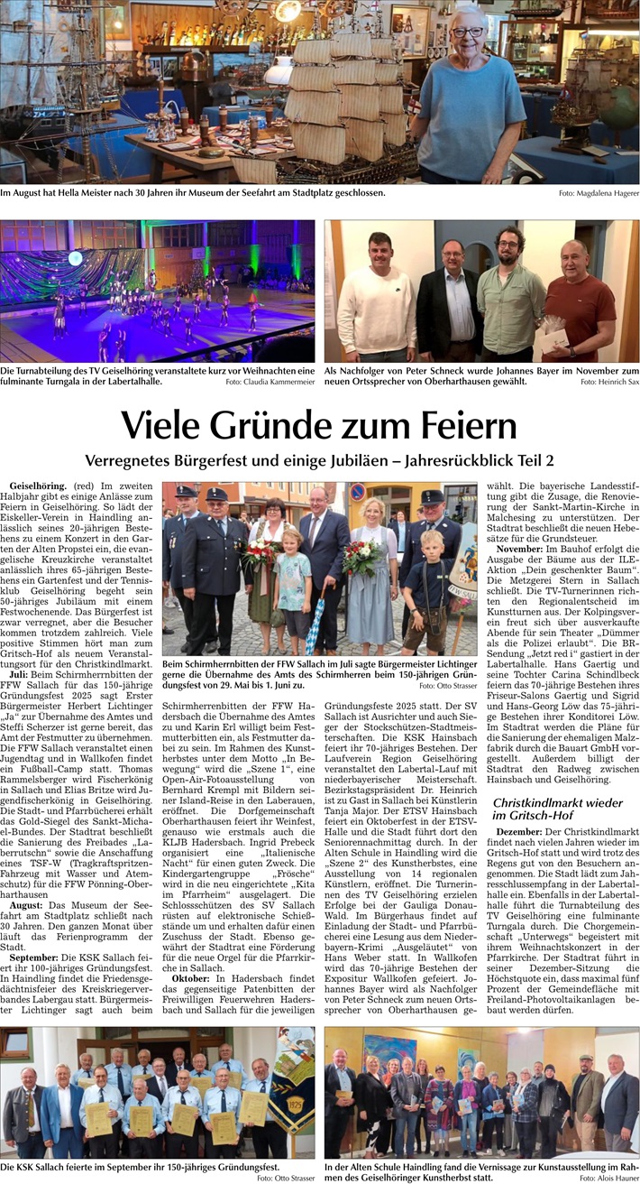 2025 01 04 Allgemeine Laber Zeitung Viele Grunde zum Feiern