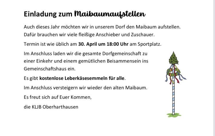 Maibaum aufstellen