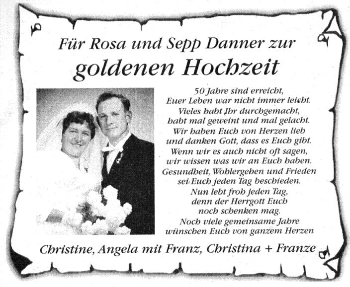 Danner goldene Hochzeit