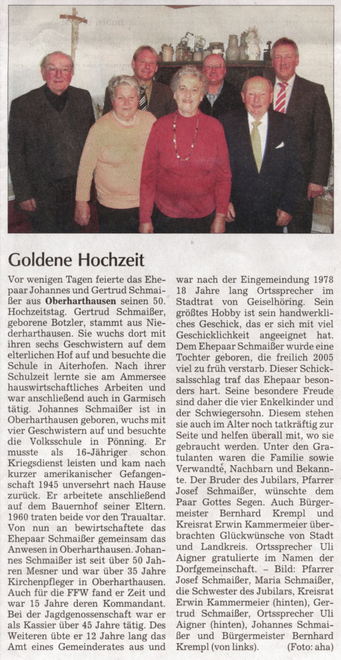 Goldene Hochzeit Schmaißer