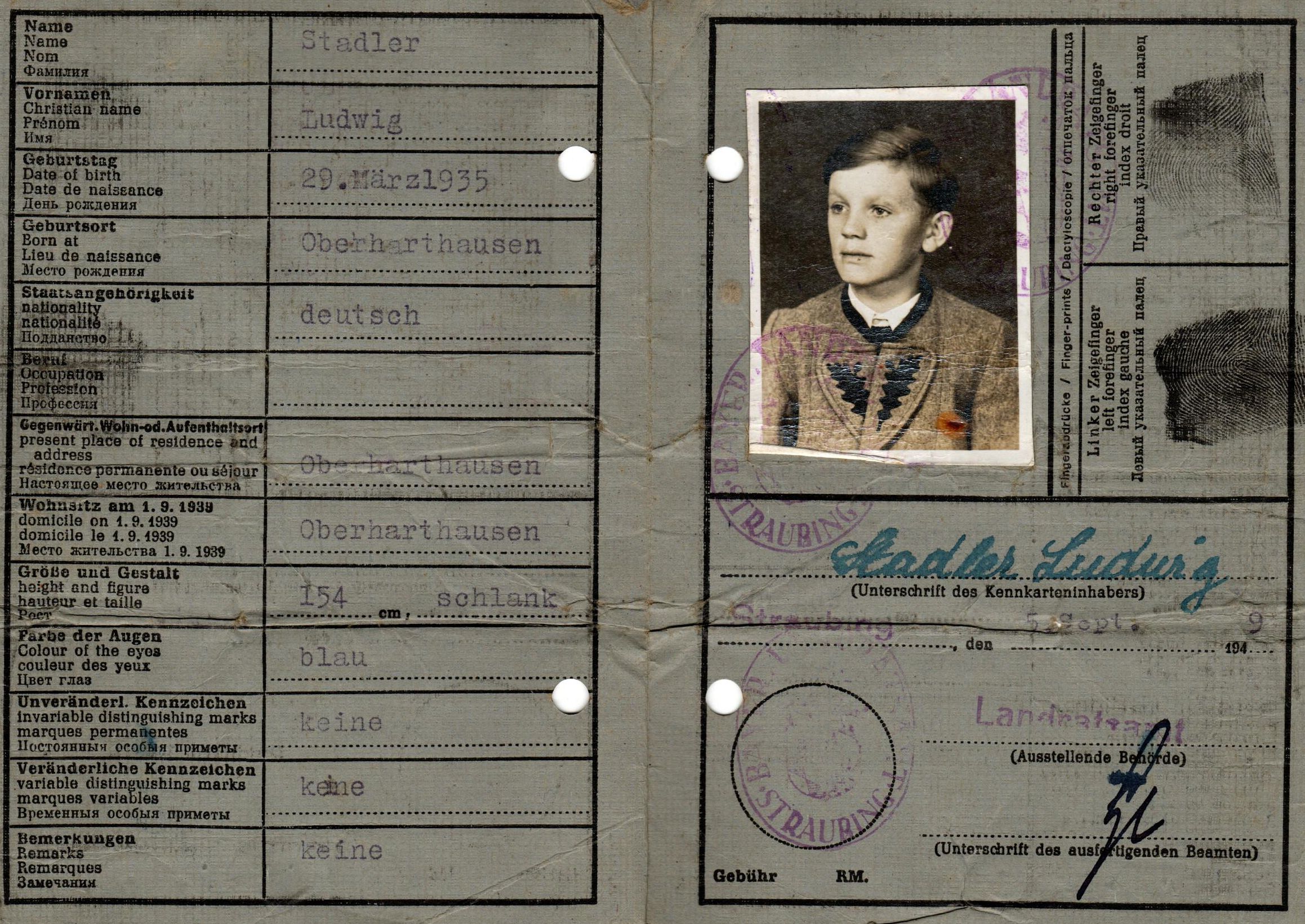 Personalausweis von 1942