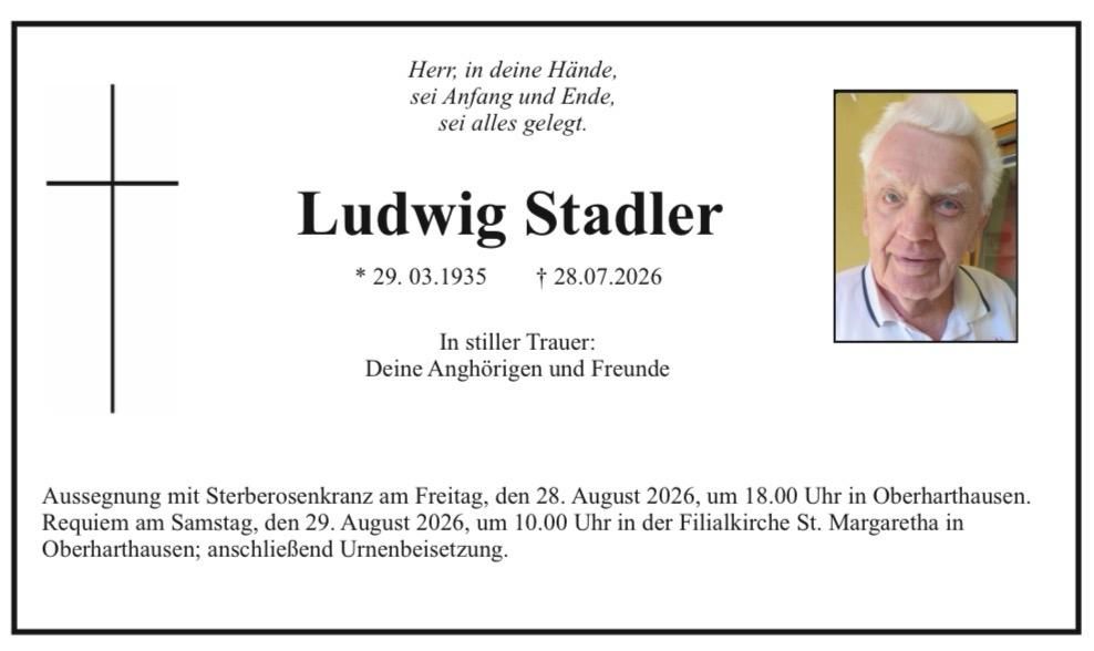 Todesanzeige Wick Stadler