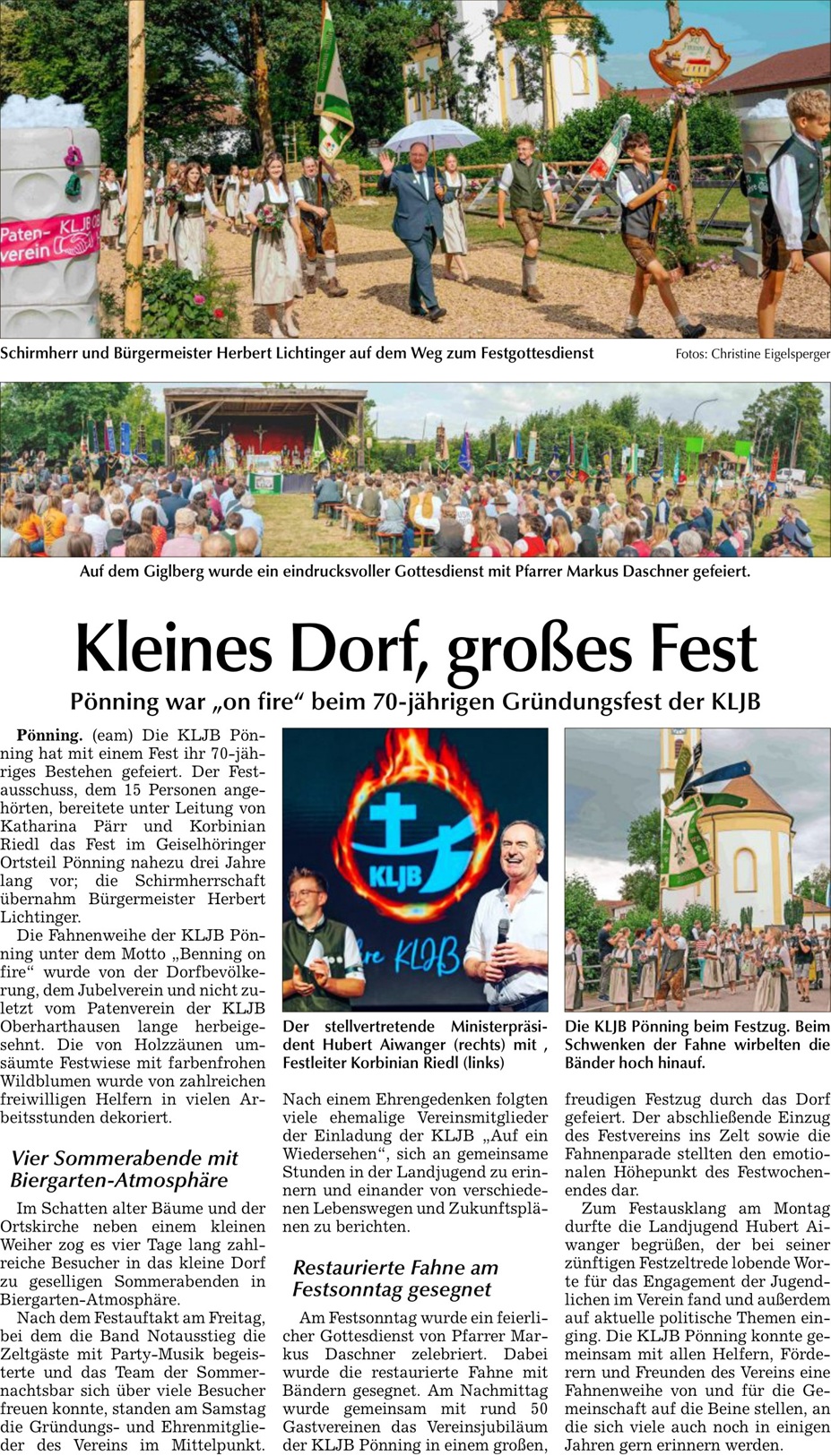 2026 07 17 Straubinger Tagblatt Kleines Dorf grosses Fest