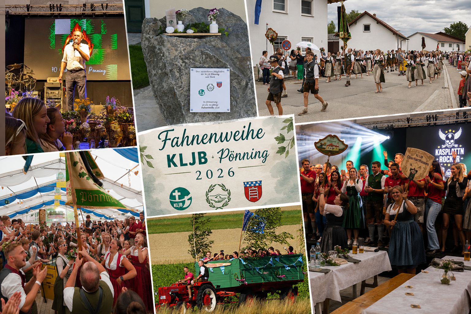 Collage Fahnenweihe