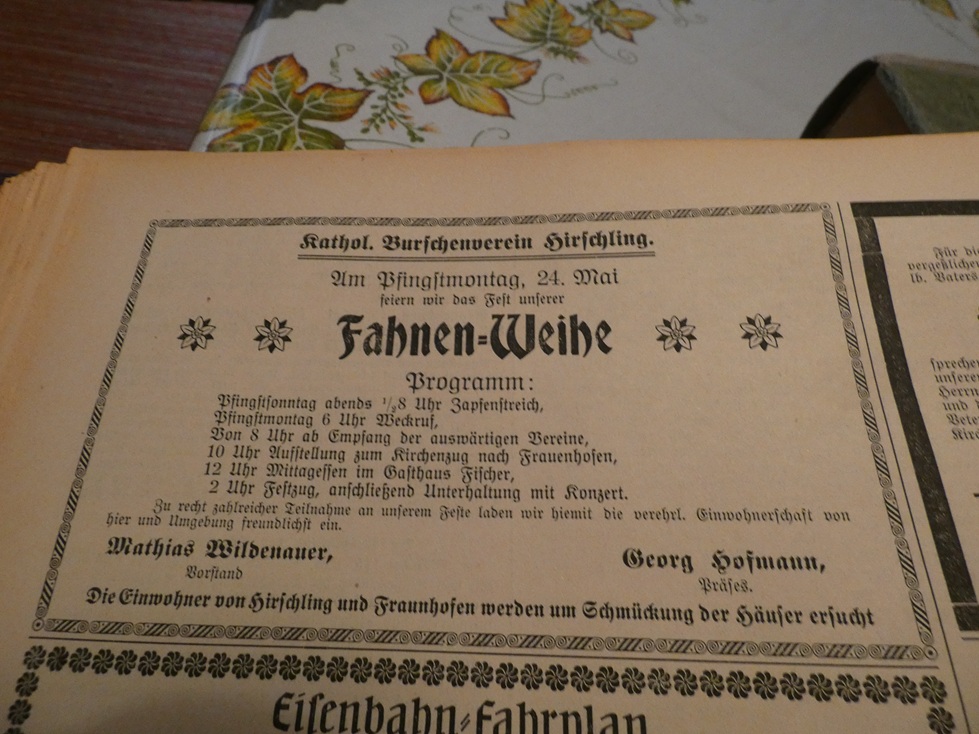 Fahnenweihe Hirschling
