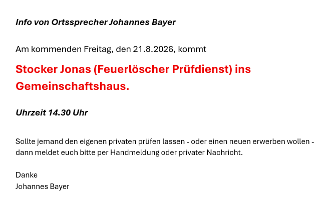 Feuerlöscherprüfung