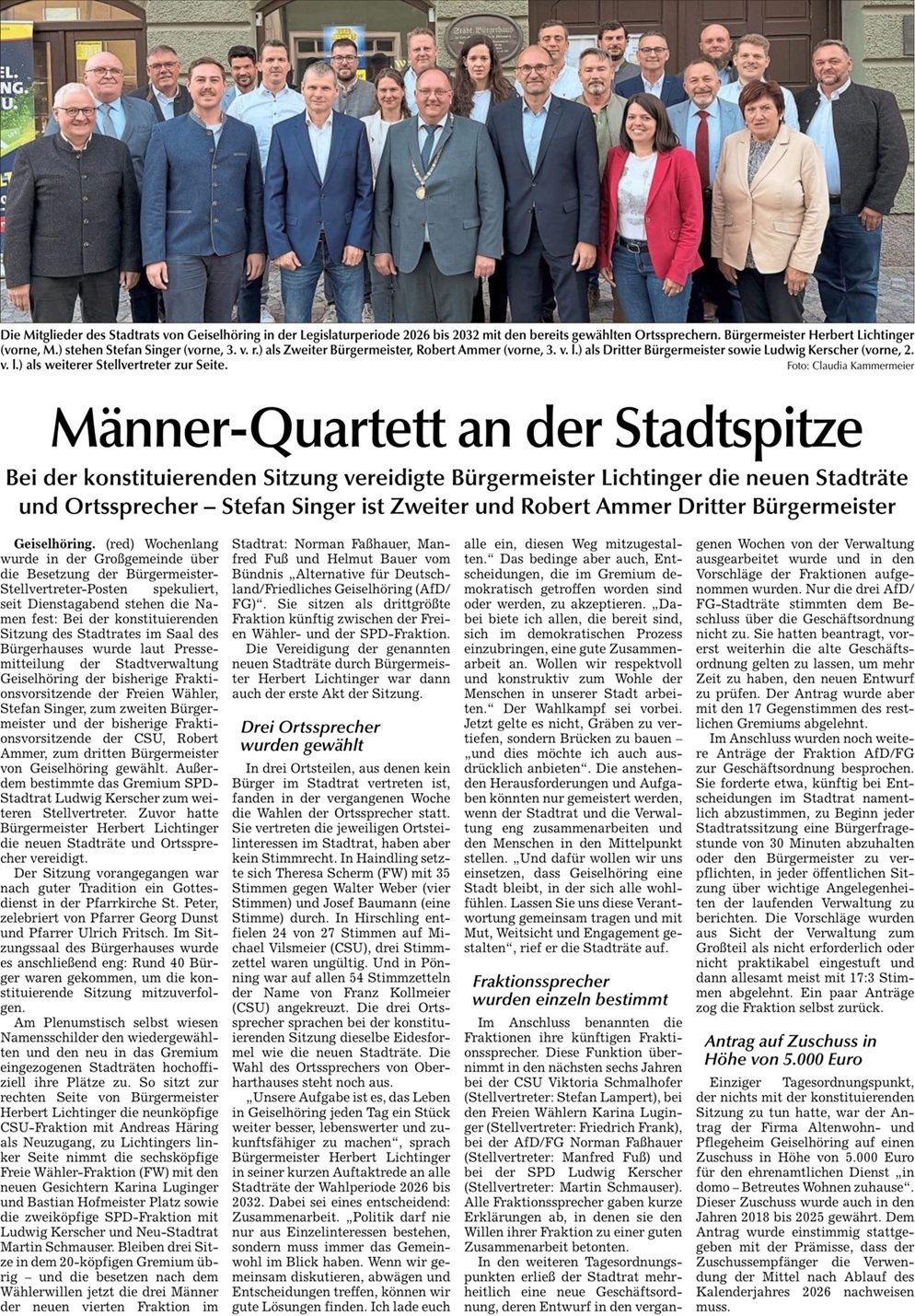 2026 05 18 Allgemeine Laber Zeitung Manner Quartett an der Stadtspitze