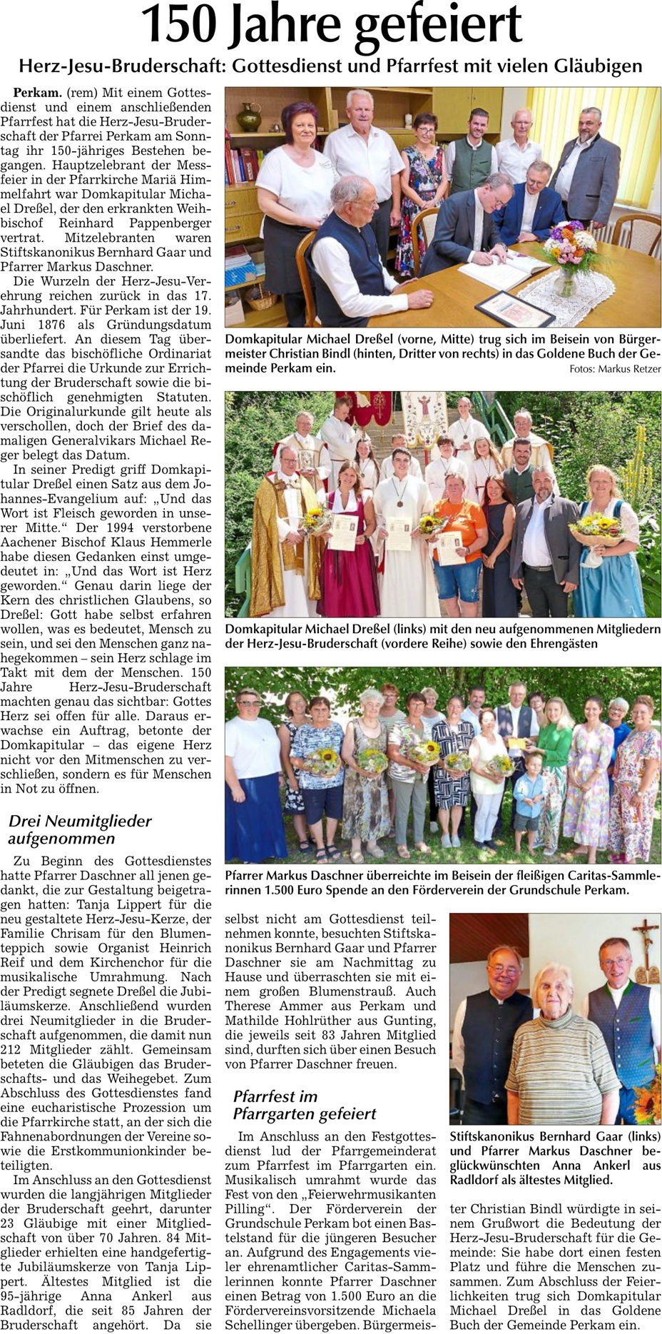 2026 07 16 Straubinger Tagblatt 150 Jahre gefeiert