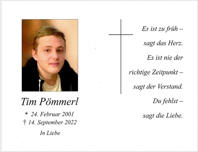 Pömmerl Tim Sterbebild