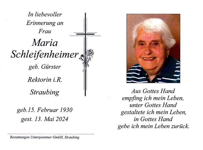 Schleifenheimer Maria Maria Gürster