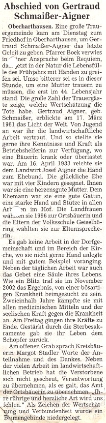 Bericht Gertraud