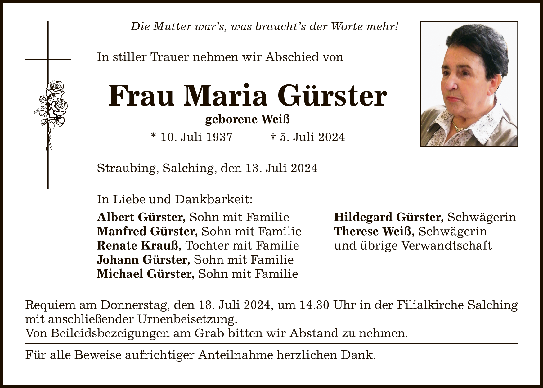 Güster Maria Geb. Weiß